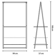 Brabantia Stojalo za oblačila črno