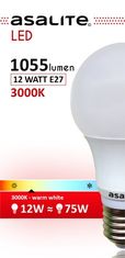 Asalite LED sijalka E27 12W 3000K 1055lm