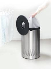 Brabantia Koš za perilo 60L okrogel, Matt Steel