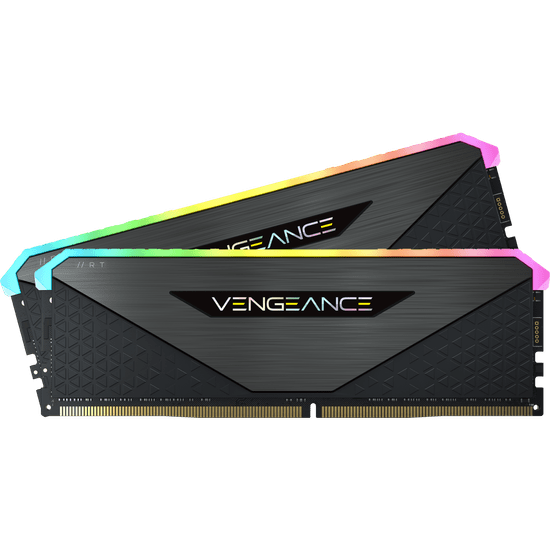 Corsair VENGEANCE RGB RT 32GB (2 x 16GB) DDR4 DRAM 3600MHz PC4-28800 CL16, 1.2V/1.35V