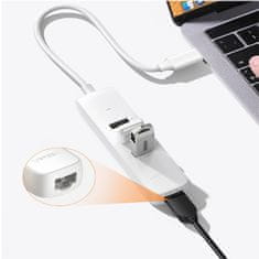 Ugreen Adapter USB-C 3.0 na Ethernet + 3 vrata USB HUB