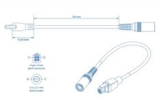 Teltonika 4-polni adapter na DC Ø5,5x2,1mm, 10cm PR2PD01B