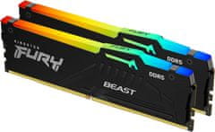 Kingston Fury Beast RGB 32GB Kit (2x16GB) DDR5-5600 DIMM PC5-38400 CL36, 1.25V