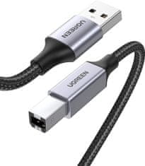 Ugreen Tiskalniški kabel USB 2.0 tipa B USB kabel USB A v USB B združljiv s HP, Canon, Epson, Lexmark, Dell, Brother (5m)