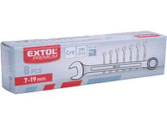 Extol Premium Viličasti ključi, nastavljeno 8ks, 6-19mm, CrV