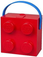 LEGO škatla za prigrizke z ročajem - rdeča