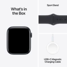 Apple Watch SE pametna ura, 44 mm, GPS, športni pašček M/L, Midnight