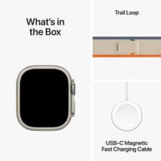 Apple Watch Ultra 2 pametna ura, 49 mm, GPS+Cellular, Trail Loop pašček M/L, oranžna/bež