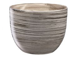 Prevleka za cvetlični lonec PURKY GREY keramika mat d24x21cm