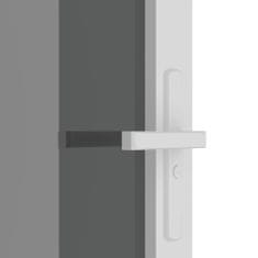 Vidaxl Notranja vrata 102,5x201,5 cm bela ESG steklo in aluminij