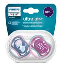 Philips Avent SCF349/22 Ultra Air tolažilna duda, silikon, 18m+, ž, 2/1