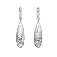 Hot Diamonds Elegantni srebrni uhani z diamanti Quest Filigree Teardrop DE655