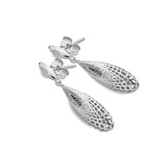 Hot Diamonds Elegantni srebrni uhani z diamanti Quest Filigree Teardrop DE655