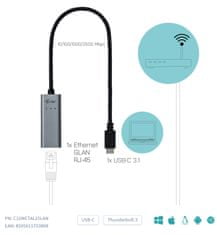 I-TEC USB-C kovinski 2,5Gb/s ethernetni adapter