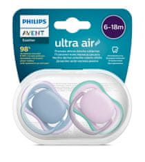 Philips Avent SCF085/34 Ultra Air tolažilna duda, silikon, 6-18m, ž, 2/1