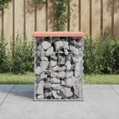 Vidaxl Vrtna klop gabion 33x31x42 cm trden les douglas