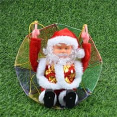 HOME & MARKER® Pojoči božiček na gugalnici, Balon Santa | SANTASWING
