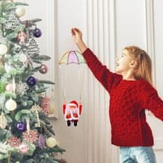 HOME & MARKER® Pojoči božiček na gugalnici, Balon Santa | SANTASWING