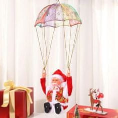 HOME & MARKER® Pojoči božiček na gugalnici, Balon Santa | SANTASWING