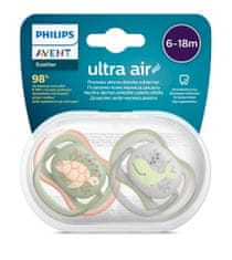 Philips Avent SCF085/60 Ultra Air tolažilna duda, silikon, 6-18m, m, 2/1