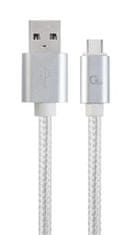 GEMBIRD Kabel USB 3.0 AM do Type-C (AM/CM), 1,8 m, pleten, srebrn, blister