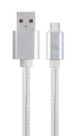 GEMBIRD Kabel USB 3.0 AM do Type-C (AM/CM), 1,8 m, pleten, srebrn, blister