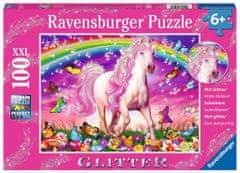 Ravensburger Puzzle z bleščicami Konj v sanjah XXL 100 kosov