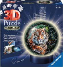 Ravensburger 3D Tiger Light-up Puzzleball 72 kosov