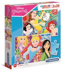 Clementoni Puzzle Disneyjeve princese 2x20 kosov