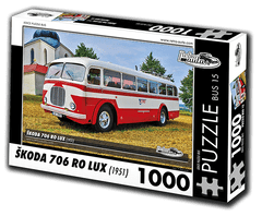 RETRO-AUTA Puzzle BUS št. 15 Škoda 706 RO LUX (1951) 1000 kosov