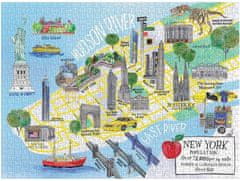 Galison Puzzle Zemljevid New Yorka 1000 kosov