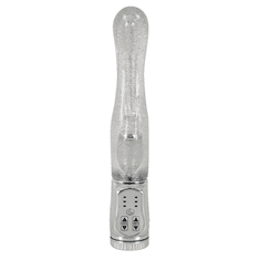 Seven Creations Vodoodporni srebrni vibrator G-Spot z dražilnikom klitorisa - G-Spot Rabbit