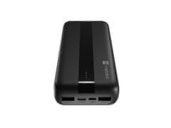 Natec powerbank TREVI 20000 mAh 2X USB-A +1X USB-C, črna