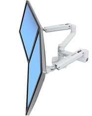 Ergotron LX Dual Side-by-Side Arm, namizna roka za 2 lcd. največ 27", prilagodljiva, bela