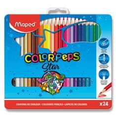 Barvice Color'Peps Kovinska škatla 24 barv
