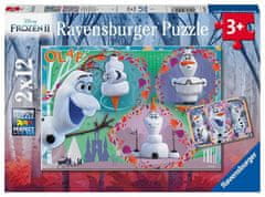 Ravensburger Ledeno kraljestvo Puzzle 2 - Olaf 2x12 kosov