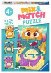 Puzzle Mix&Match: Simpatični dinozavri 3x24 kosov