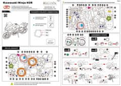 Metal Earth 3D kovinski model Kawasaki Ninja H2R (ICONX)
