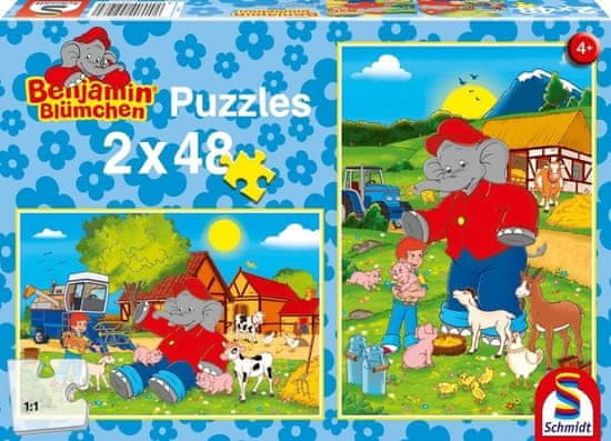 Schmidt Puzzle Benjamin Cvet: Kmetija 2x48 kosov