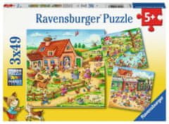 Ravensburger Puzzle Počitnice na deželi 3x49 kosov