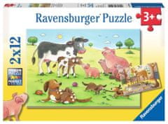 Ravensburger Živalska kmetija Puzzle 2x12 kosov