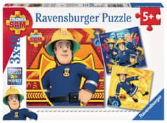 Ravensburger Puzzle Gasilec Sam v nevarnosti 3x49 kosov