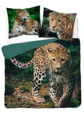 Detexpol Francosko posteljno perilo Leopard natur Bombaž, 220/200, 2x70/80 cm