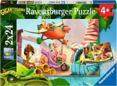 Ravensburger Sestavljanka Gigantosaurus: Naprej na pustolovščino 2x24 kosov