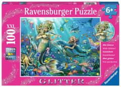 Ravensburger Puzzle z bleščicami Podvodne lepotice XXL 100 kosov