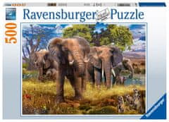 Ravensburger Sestavljanka Družina slonov 500 kosov