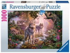 Ravensburger Puzzle Volčja družina poleti 1000 kosov