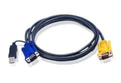 ATEN 5M kabel USB KVM s 3 v 1 SPHD in vgrajenim pretvornikom PS/2 v USB