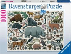 Ravensburger Puzzle - Atlas divjih živali 1000 kosov