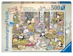 Ravensburger Puzzle Crazy Cats: Mačje življenje 500 kosov